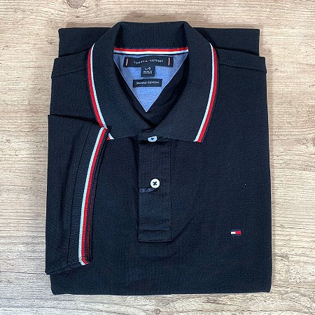 Polo Masculina TH Preto Tamanho P