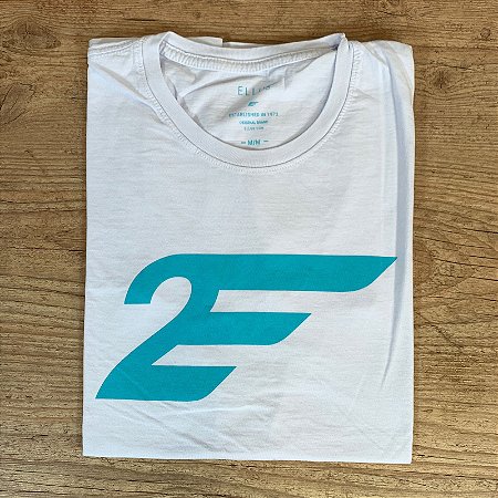 Camiseta Masculina ELLUS Branco Logo Azul