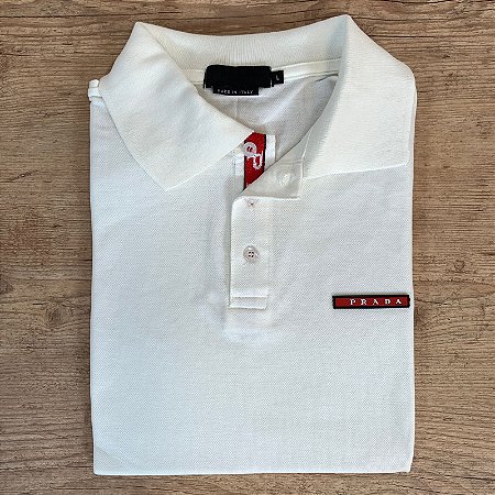 Polo Masculina PRADA Branco
