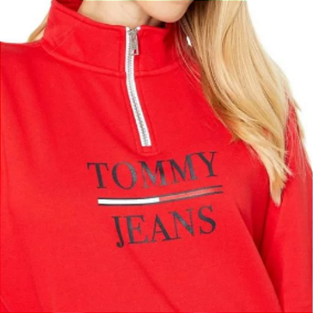 Moletom Feminino TOMMY HILFIGER Vermelho Gola Alta Tamanho M