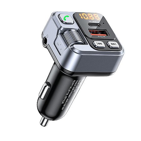Carregador Automotivo Inteligente Transmissor 30W Bluetooth 5.1 mp3 Player Música para iPHONE 14 13 SAMSUNG XIAOMI HUAWEI
