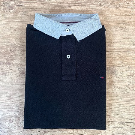 Polo Masculina TH Preto Tamanho GG