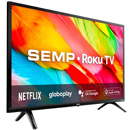 Smart TV LED SEMP com 32 Polegadas HD 32R6500 com Wifi HDMI USB