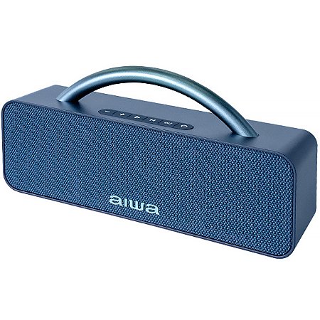 Speaker AIWA AWS80BTU 20 watts RMS com Bluetooth / Rádio FM / Auxiliar Azul