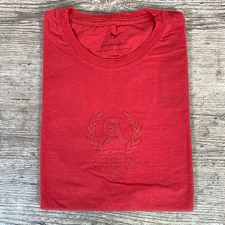 Camiseta Masculina ACT Vermelha Logo Emborrachada