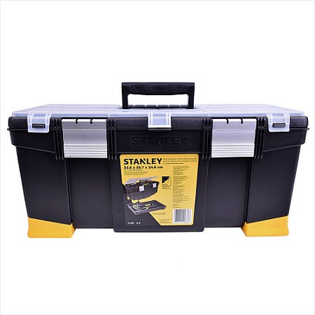 Caixa de Ferramentas STANLEY com 22 Polegadas com Bandeja Removível e Travas Metálicas