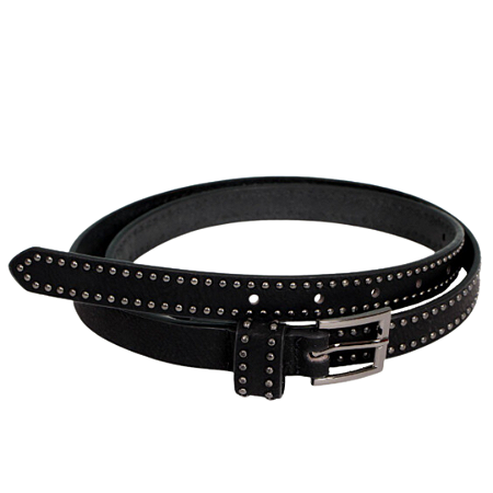 Cinto Feminino Fino com Tachas Chumbo Tamanho Único
