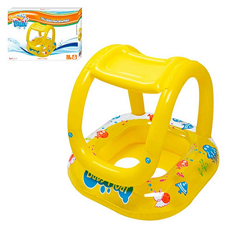 Boia com Assento Infantil Coberto Inflável com 66 cm