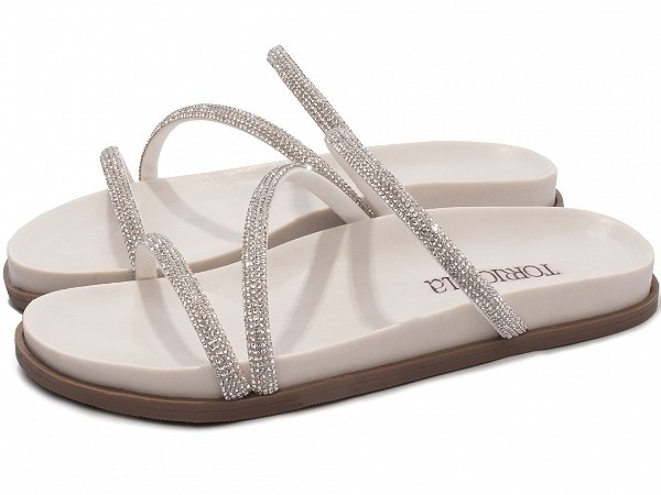 Sandália Feminina TORRICELLA Papete Birken 3 Tiras Off White