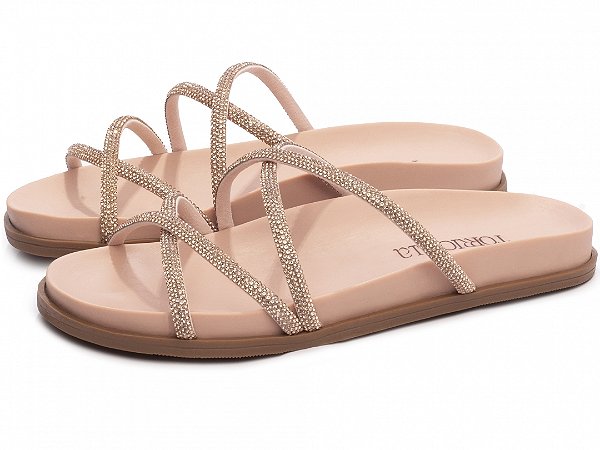 Sandália Feminina TORRICELLA Papete Birken 4 Tiras Rosé