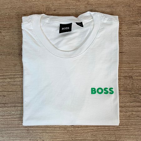 Camiseta Masculina HB Branco Logo Verde