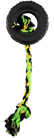 PET -Brinquedo para Cães Corda com Pneu P Pawise Tuff-Tire