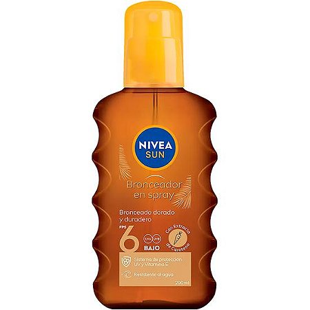 Bronzeador em Spray NIVEA Sun com Óleo de Caroteno FPS 6 200 ml