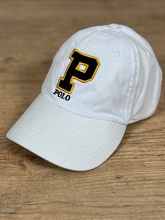 Boné Masculino PRL Branco Logo Preto