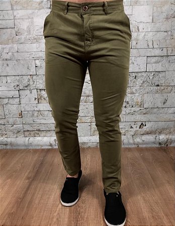 Calça Masculina Sarja TH Sport Fino Verde
