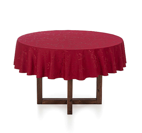 Toalha de Mesa Redonda 6 Lugares KARSTEN Veríssimo Vermelho 1.78m