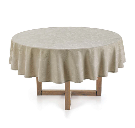 Toalha de Mesa Redonda 6 Lugares KARSTEN Sienna 1.78m Noz Moscada
