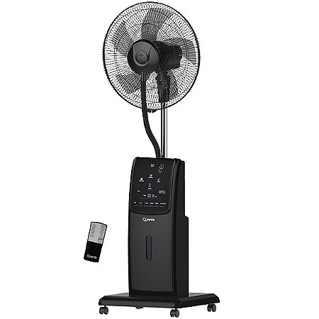 Ventilador QUANTA Repelente com Umidificador 220V ~ 50Hz Preto