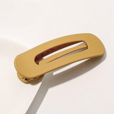 Presilha de Cabelo Plástico Acrílico Fosco Dentado Grande