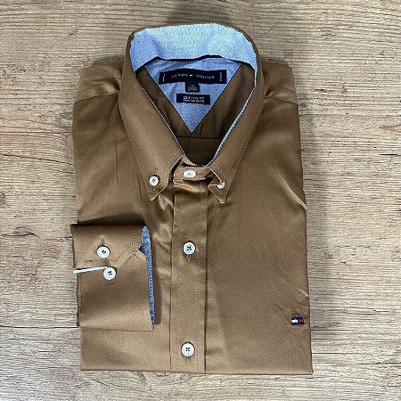 Camisa Masculina TH Manga Longa Dourado