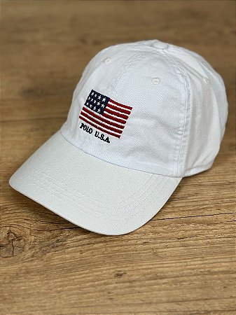 Boné Masculino PRL Branco Logo U.S.A.