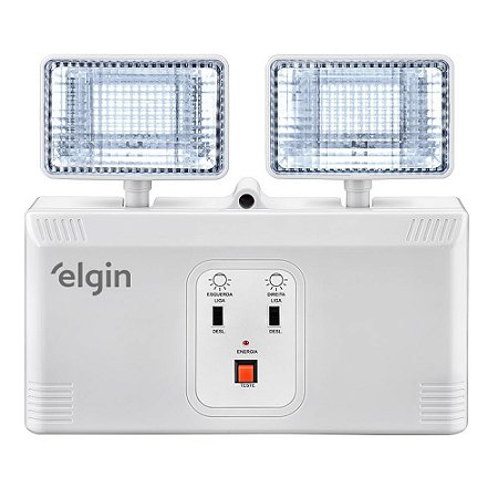 Luminária de Emergência LED ELGIN 2000 Lúmens 16W com Bateria Interna Bivolt