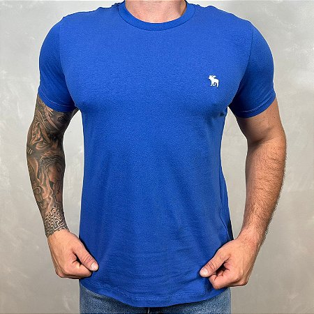 Camiseta Masculina ABERCROMBIE & FITCH Azul