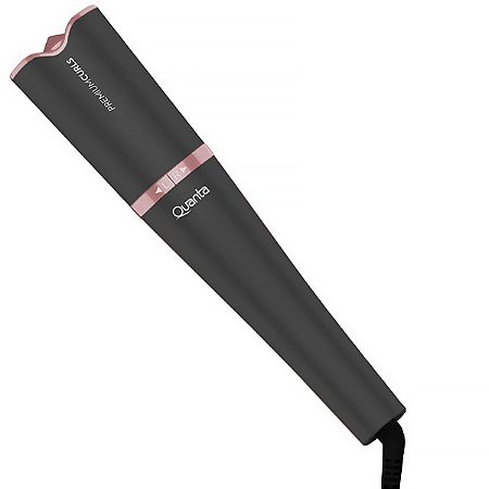 Modelador de Cabelo QUANTA Premium Curls 210 °C Bivolt Cinza com Rosa