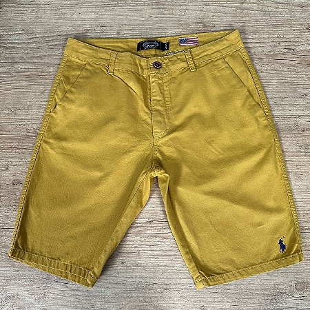 Bermuda Masculina Sarja PRL Mostarda