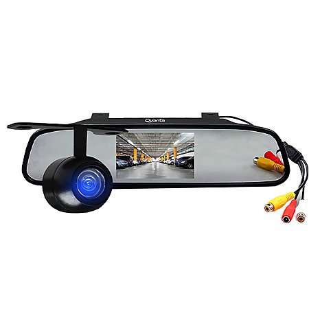 Câmera de Ré QUANTA QTCRD500 com Sensor CMOS 1 / 4" Preto