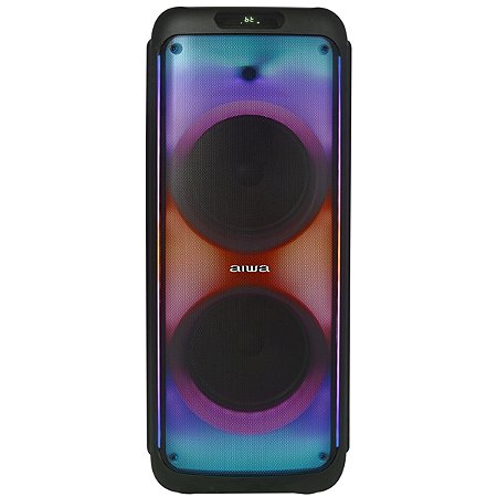 Caixa de Som AIWA Flame Line AWPOH3D 02 de 12" 150 watts RMS com Bluetooth / USB / FM Preto