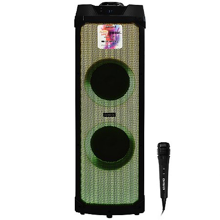 Caixa de Som AIWA Flame Line AWPOK200D 2 de 8" 2.000 Watts P.M.P.O com Bluetooth / USB Preto