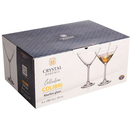 Jogo de Taças de Cristal ETILUX Bohemia Gastro para Martini com 06 Peças 280 ml