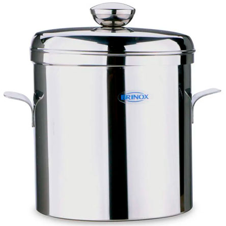 Balde de Gelo BRINOX COZA Térmico em Aço Inox com Pinça 1,5 Litros