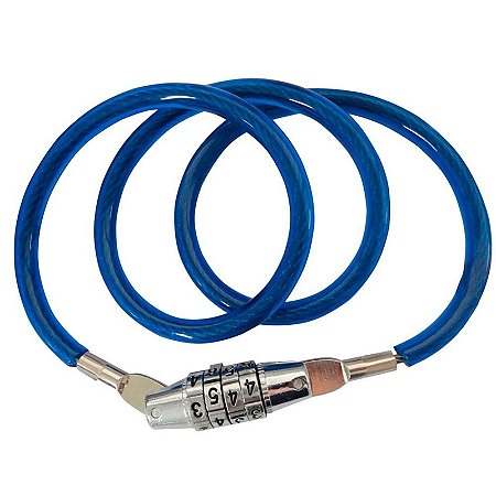 Cadeado WESTERN para Bicicleta com Segredo 80 Centímetros Azul