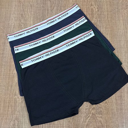 Kit Cueca Boxer TH com 03 Unidades Azul Verde e Preto
