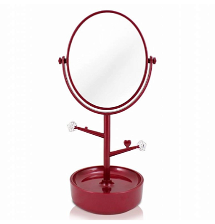 Espelho de Mesa 360° com Porta Jóias JACKI DESIGN