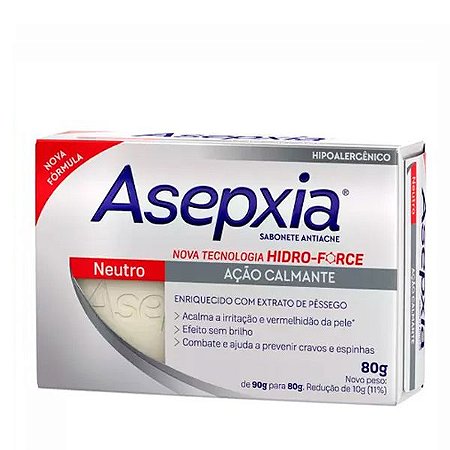 Sabonete Neutro em Barra ASEPXIA Ação Calmante 80g