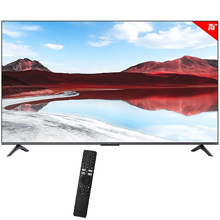 Smart TV XIAOMI QLED 75 Polegadas A Pro L75MA-SPH (2025) 4K Ultra HD Google TV Wi-Fi / Bluetooth com Conversor Digital Preto