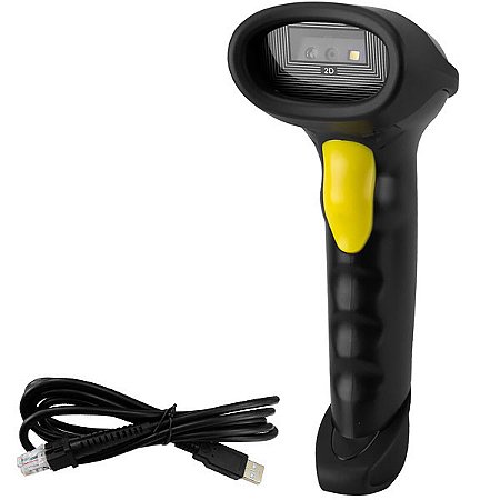 Leitor de Código de Barras QUANTA QTLCQ312 300 Linhas por Segundo Preto com Amarelo