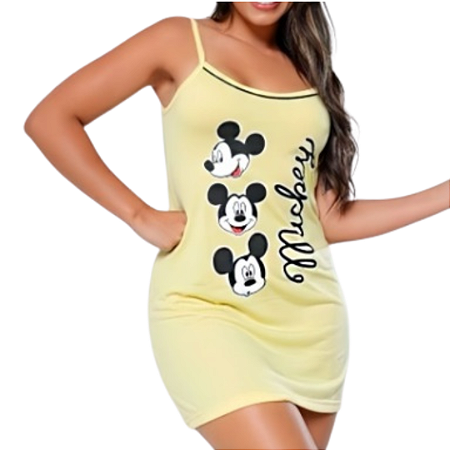 Pijama Feminino Personagens Camisola Regata