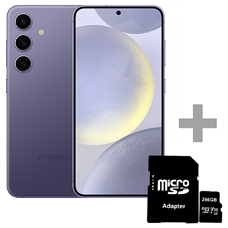 Smartphone SAMSUNG Galaxy S24 + SM-S926B Dual SIM de 512GB / 12GB RAM de 6.7" 50 + 12 + 10MP / 12MP + Cartão Micro SD Violeta Cobalto
