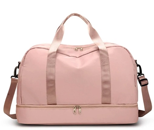 Bolsa Sacola Feminina de Viagem Mala Grande com Alça Dupla Rosa