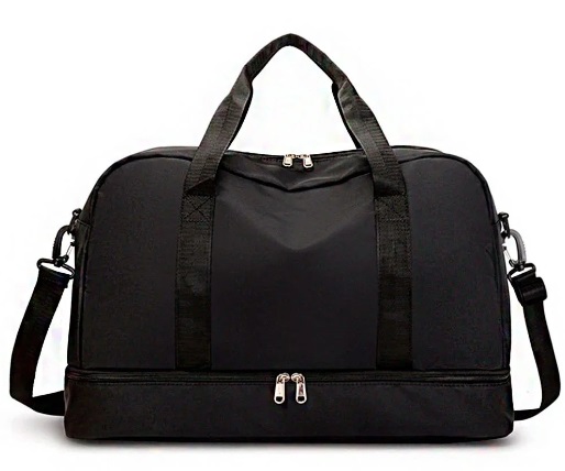 Bolsa Sacola Feminina de Viagem Mala Grande com Alça Dupla Preto