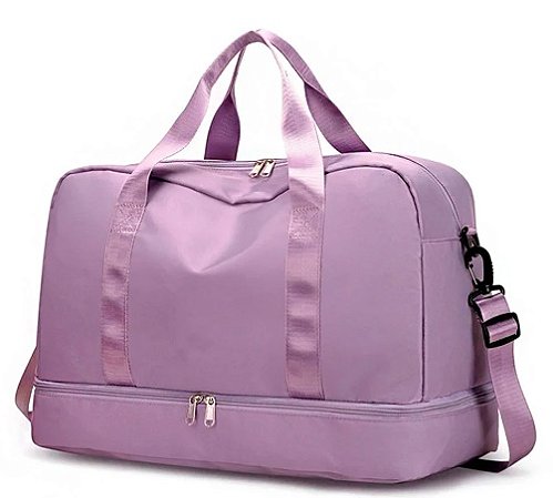 Bolsa Sacola Feminina de Viagem Mala Grande com Alça Dupla Lilás
