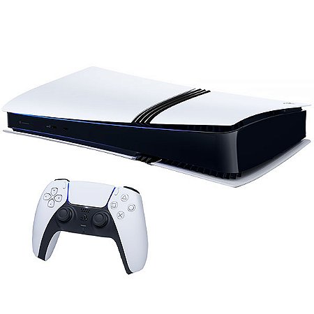 GAMES - Console SONY PlayStation 5 Pro Digital Edition 2TB CFI-7019 8K Branco com Preto