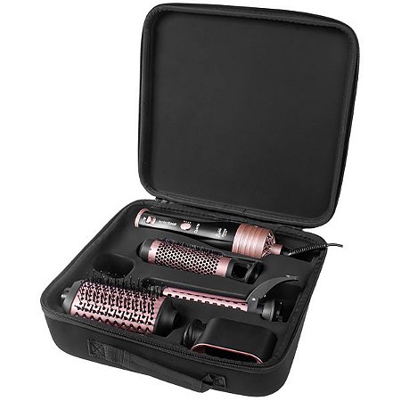 Escova Elétrica QUANTA PerfectLook 04 em 01 com 1.300 watts Bivolt Preto com Rosa