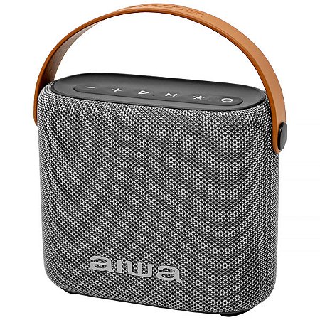 Speaker AIWA 14 watts com Bluetooth / Rádio FM / USB Cinza