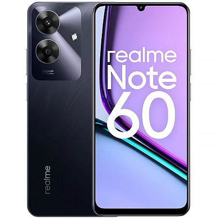 Smartphone REALME Note 60 RMX3933 Dual SIM de 256GB / 4GB RAM de 6.74" 32MP / 5MP Preto Mármore