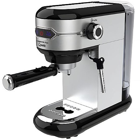 Cafeteira QUANTA Stravagante Plus 05 em 01 QTCME35 1450 Watts 220V ~ 50/60 Hz Preto com Prata